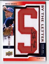 Bryce Brentz 2009 Upper Deck Signature Stars AUTOGRAPH Patch #'d 084/100