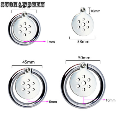 30/33/36/38mmThin Slice Micro Metal Male Device with Sounds Tube Ring Lock Belt