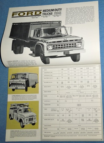 Antique 1960 & 1965 Ford Trucks Heavy & Full Line Catalog Advertising Booklets - Picture 13 of 18