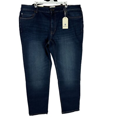 Ben Sherman Mens Stretch Skinny Fit Jeans 42W 32L Dark Wash Denim NEW 