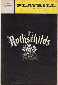 THE ROTHSCHILDS Feb. 1971 Playbill: Paul Hecht, Leila Martin, Jill Clayburgh