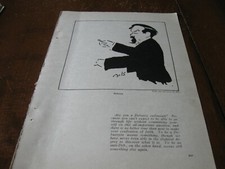 1920 Original CARICATURE CARTOON - DEBUSSY ALBERT SPALDING Violin MUSICIAN