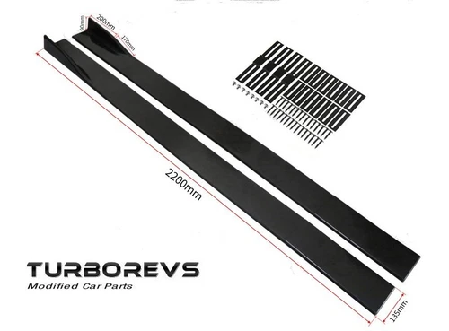 SIDE SKIRTS BLACK FITS VW POLO BORA 2.2M GUARD LIP SIDE EXTENSION SPLITTER