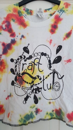 Vintage Gildan Tie Dyed Printed long sleeve crop tops L - XL / UK 8-12 - Picture 12 of 19