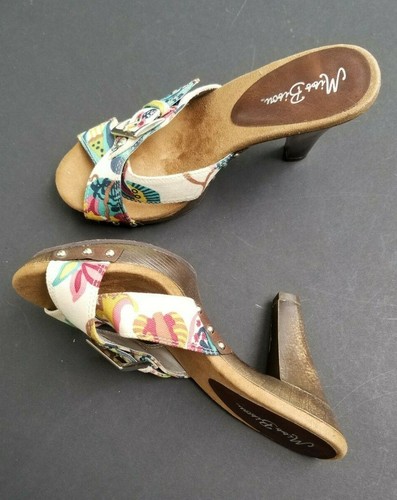 Miss Bisou Size 7 Platform HEELS Clogs Sandals Vegan - Picture 10 of 12