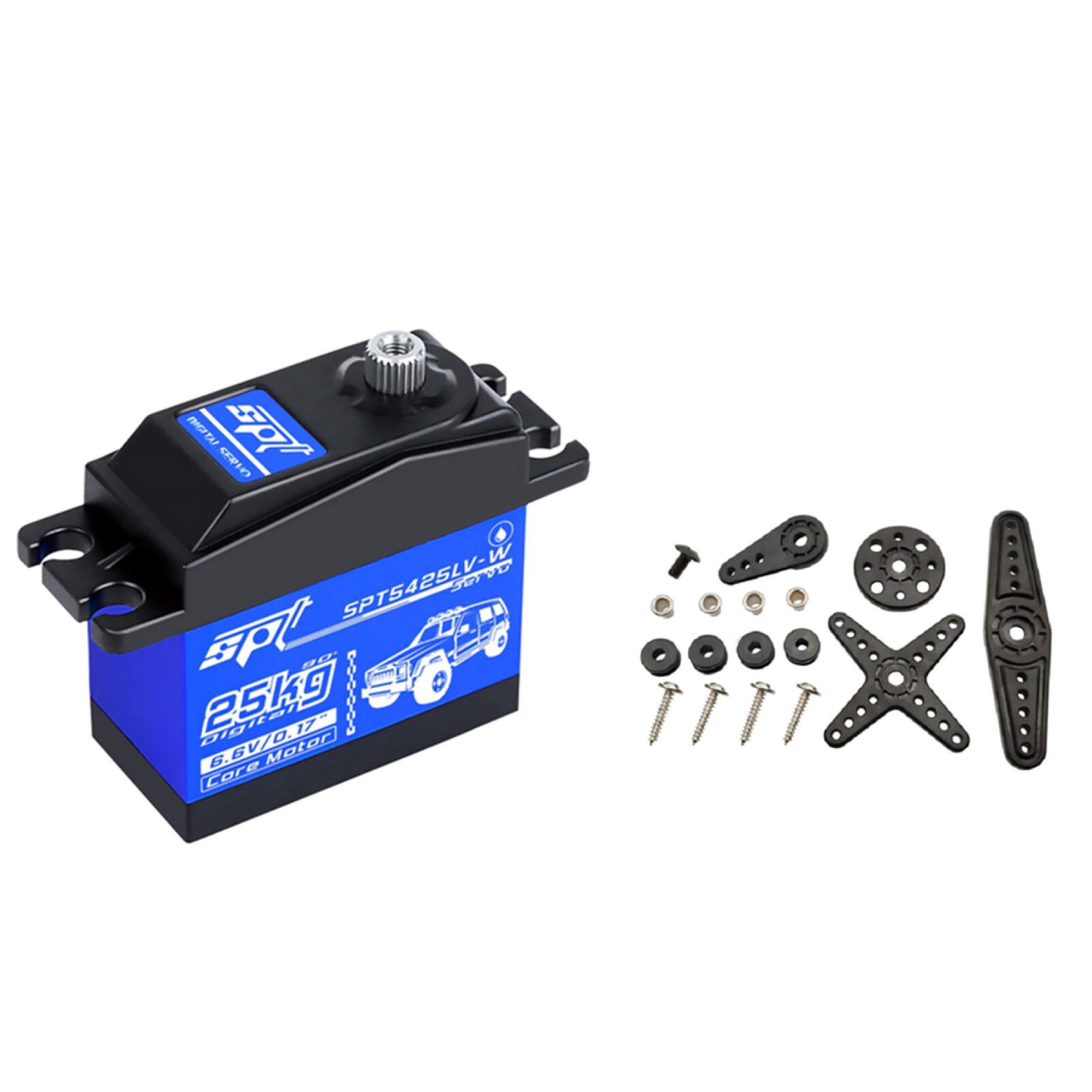 1:8 1:10 Universal RC Car Boat Waterproof SPT5425LV-W 25KG 90° Digital Servo n