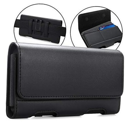 for Galaxy S24 Ultra S23 Ultra S22 XL (6.85" x 3.6" x 0.75") Black-Leather - 第 1/8 張圖片