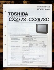 Toshiba CX2778 CX2978C TV Service Manual Original 