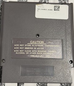 BUBBLE BOBBLE NINTENDO NES VIDEO GAME 1988 AUTHENTIC CARTRIDGE