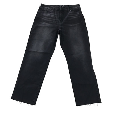 Old Navy Womens Size 14 The Sky-Hi Straight Jeans Secret Slim Pockets Black