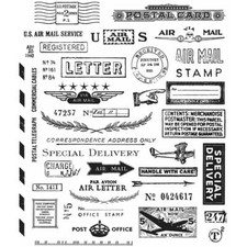 Stampers Anonymous Tim Holtz Correspondence Cling Stamp Set CMS225