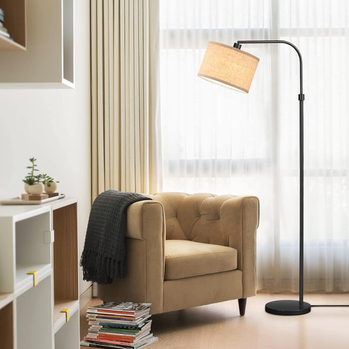 Modern Black Arched Floor Lamp, Metal Standing Arc Lamp with Foot Switch, Corne - Picture 8 of 12