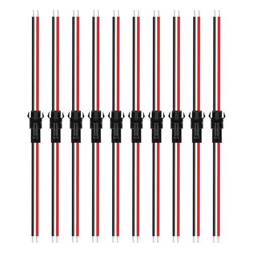 50-Pair 2-Pin For JST SM Plug Male+Female Connector 22AWG Electrical Cable Wires - Picture 13 of 18