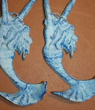 WALL HOOKS, Mermaid Theme Bathroom Decor,  Towel Hooks  N-01