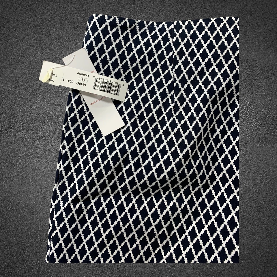 Pantalones Skimmer TRIBAL para Mujer Talla 16 Pull On Elastizados Negro Blanco Patrón Nuevos con Etiquetas Foto 4 de 4