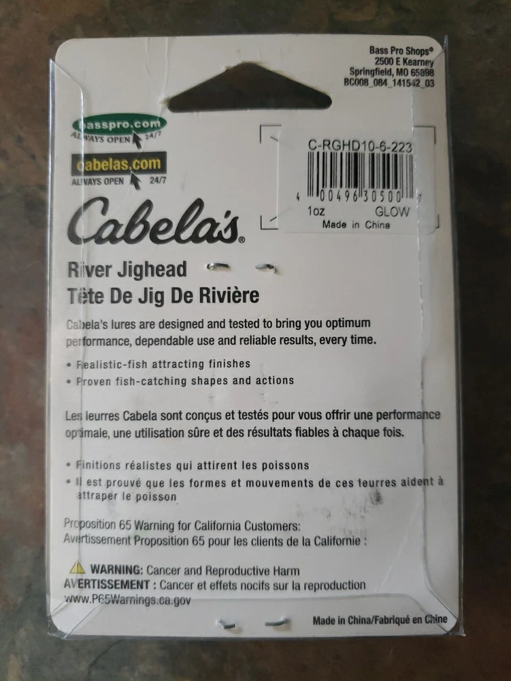 Cabela's 6 Pack River Jighead Red EYE Swimbait Umbrella Alabama Rig Glow 1 Oz ea - Image 2 of 3