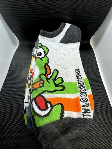 Super Mario Bros No Show Socks 6 Pair Kids Size 3-9 - Picture 2 of 4