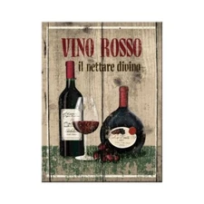 Magnet retro fridge magnet 2 x 3 in -Open Bar - Vino Rosso