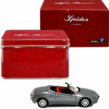 Fiat Alfa Romeo 1995 Spider Grey 1:43 Die-Cast Solido -Car in Collectors Tin Box