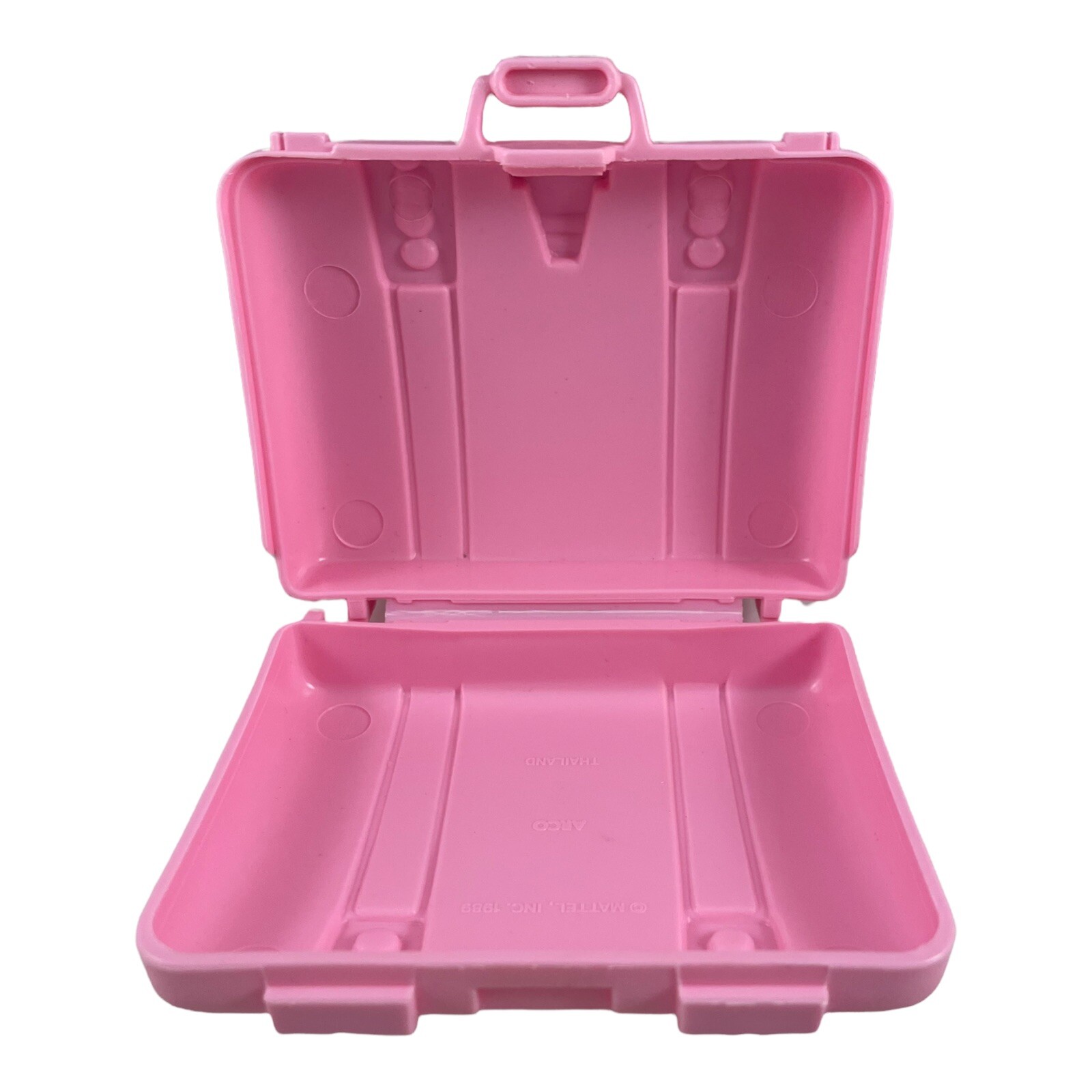 Vintage Barbie Doll Suitcase Travel Time Luggage Pink Hard Plastic P75