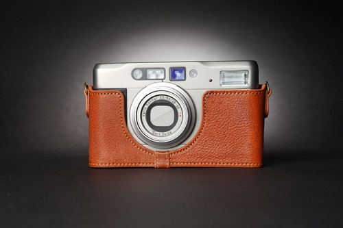 Genuine Real Leather Half Camera Case Bag Cover para Contax TVS ii Film Camera - Imagen 4 de 34