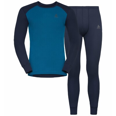 ODLO Men Herren Active Warm SET 196702 Base Layer navy blue S M L XL 2XL NEU