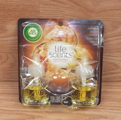 Air Wick Scented Oil Mom's Baking Fragrance Pack of 2 Plug in Refills **READ**