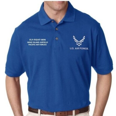 WAKE ISLAND AIRFIELD*PACIFIC FORCES &SWEATSHIRT EMBROIDERED.OFFICIALLY LICENSED