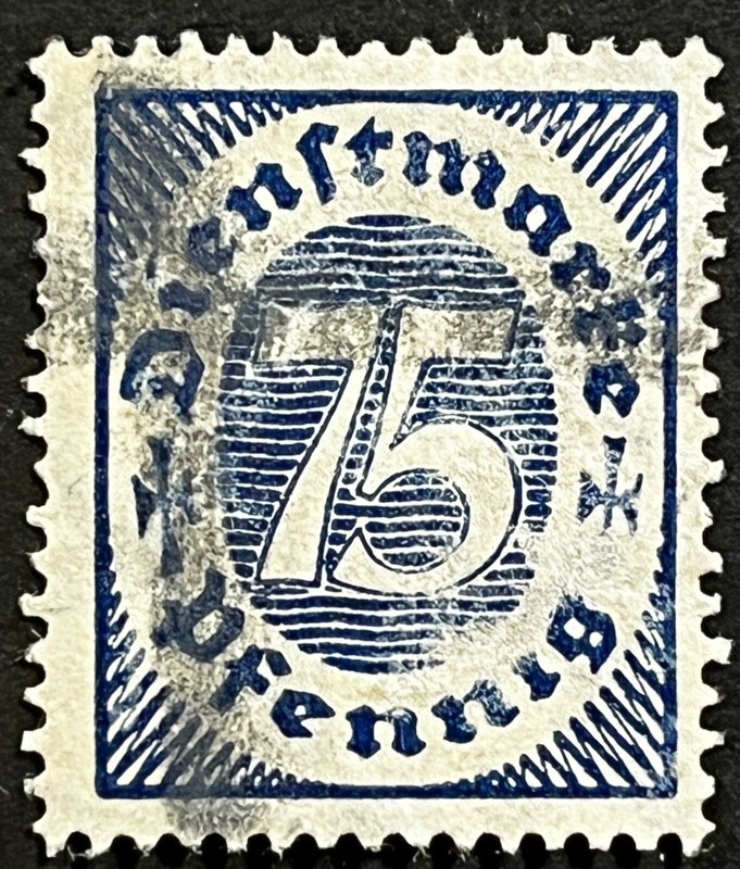 Germany, Dienstmark, Network Watermark, Scott O14, Michel 69, Used, F-VF