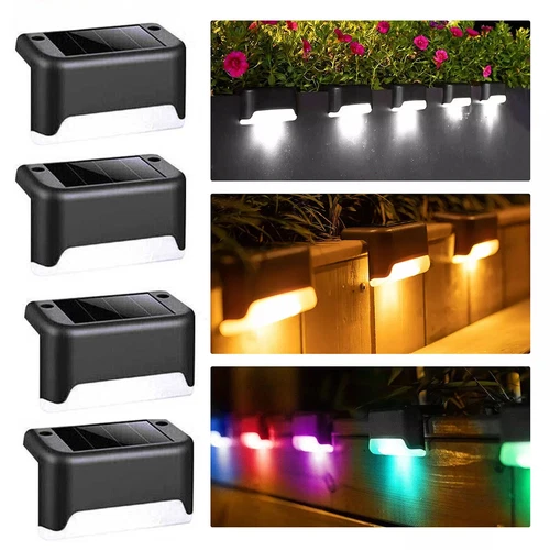 8x LED SOLARLEUCHTEN ZAUNLEUCHTE WANDLAMPEN GARTENLEUCHTE AUßEN TREPPEN LAMPE - Bild 2 von 17