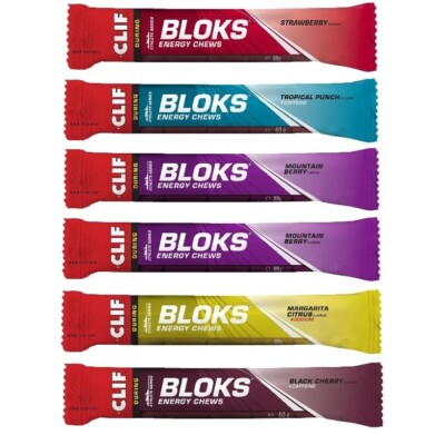 Clif Bloks Energy Chews Pre Workout, Elektrolyte,  6er Testpaket (6 x 60 g) MHD