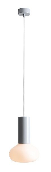 Pendelleuchte Glas Grau Wohnzimmer B:19 Cm E14 Esstisch HäNgelampe Esszimmer-image