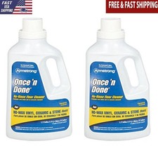 Armstrong Once 'N Done Cleaner Concentrate Liquid 2 Pcs Floor Use 64oz Unscented