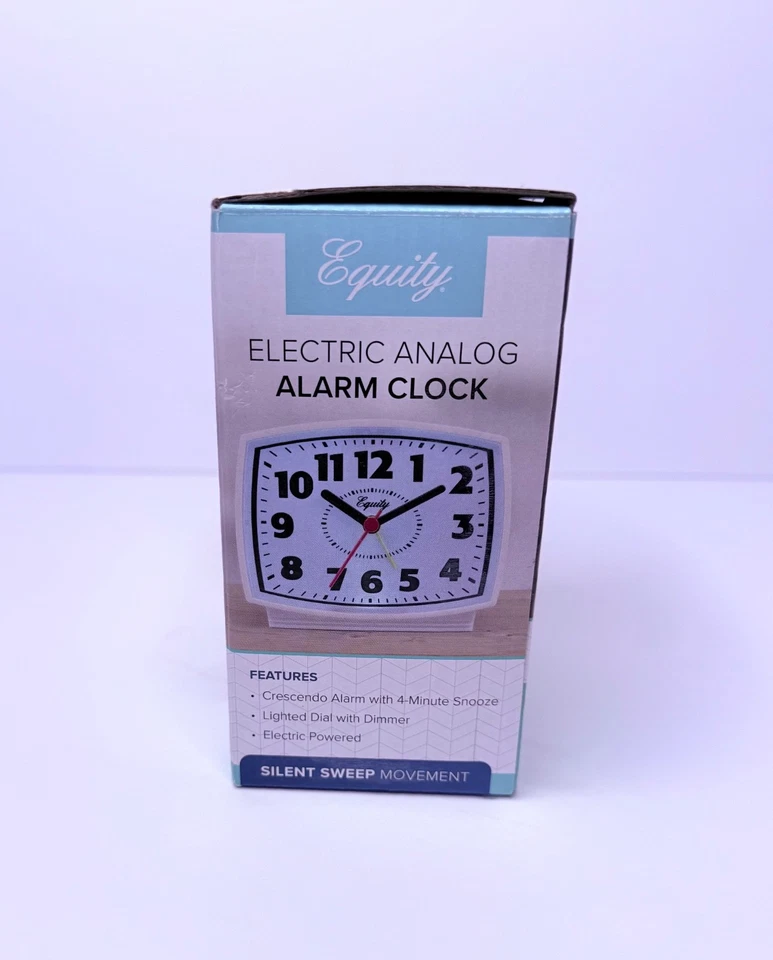 Equity Electric Analog Alarm Clock  Lighted Dial & Snooze Function - Image 3 of 4