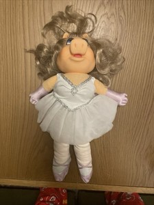 Vintage 1980 Fisher Price 14” Plush Miss Piggy Doll Ballerina 890 Jim Henson