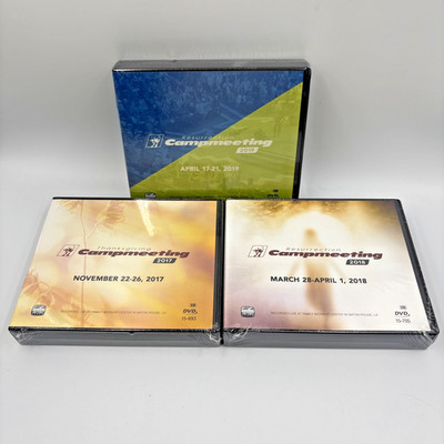 Lot of 3 Jimmy Swaggart CAMPMEETING Set - Multiple DVDs - NEW Sealed