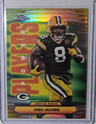 2025 Topps Chrome Josh Jacobs #PP-20 Power Players Refractor Packers  