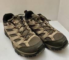 Merrell Mens Moab Hiking Shoes Size 13 Walnut Suede Low Vibram Outdoors, Comfort