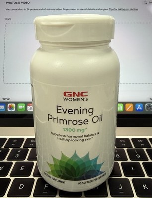 GNC Women's Evening Primrose Oil 1300 mg - 90 Softgels - EXP 12/2027