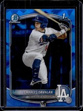 2025 Bowman Draft Sapphire Charles Davalan Chrome 1st Prospect #BDC-96 Dodgers
