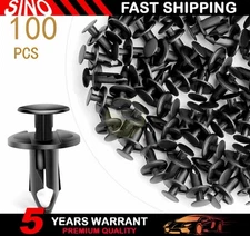 100PCS Bumper Clips Retainer 8mm Auto Car Plastic Rivets Fastener Fender Push