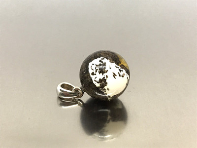 AMBER PENDANT Gift Round Bead Rare Baltic Amber Ball Stone Unique 2,1g 14443