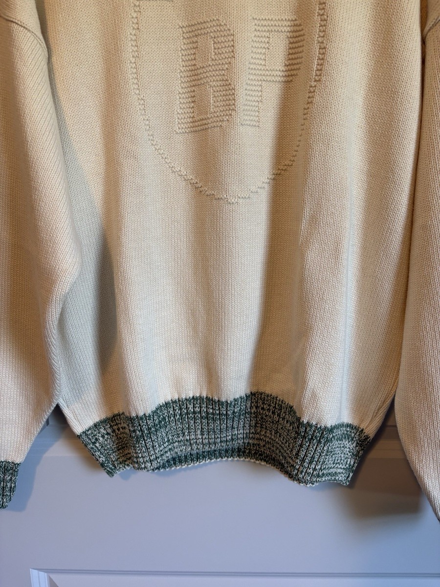 Vintage BP Oil Knit Sweater Large Oversized Sweatshirt 80s 90s USA Rare QV View 5