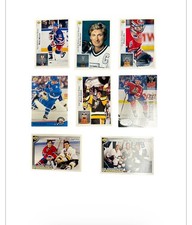 hockey card lot young guns Gretzky Lemieux Messier Nm To Mint Condition 8 Cards