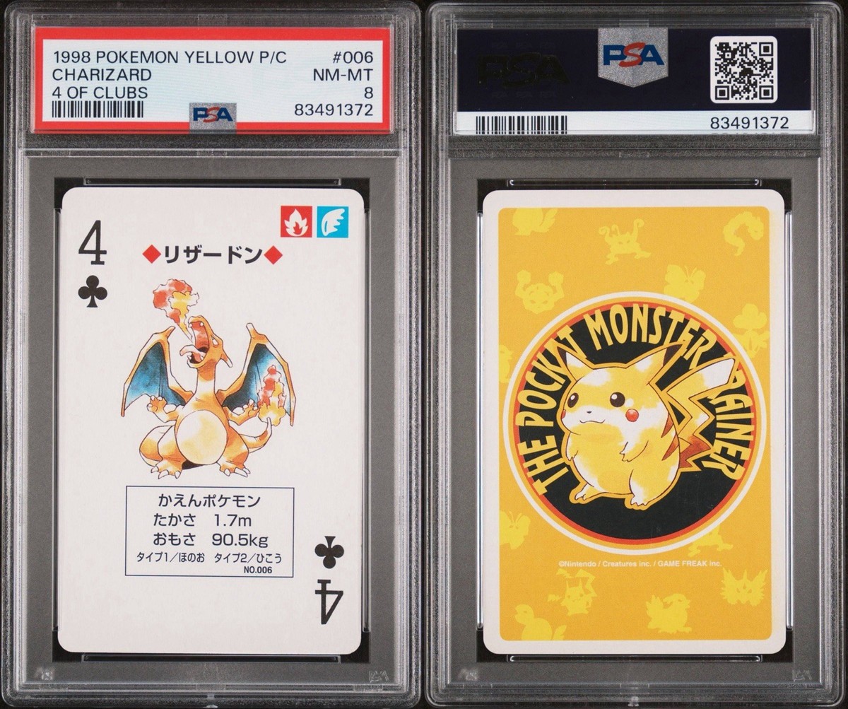ポケモンカードゲーム Pokemon card Charizard Charizard 006 Pokemon Playing Card Poker Yellow 4 Club 1998