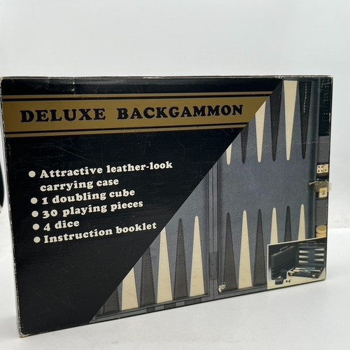 Juego de Backgammon de Lujo de 15 pulgadas Azul NUEVO con Caja Juego de Mesa Clásico De Colección Completo - Imagen 20 de 20