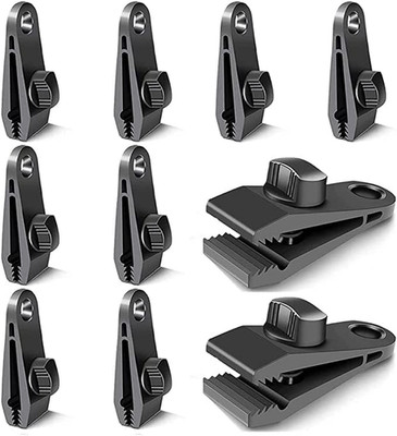10 Stück Planenclips für Gardine, Clips für Befestigungsplanen, Planenhaken, Anti