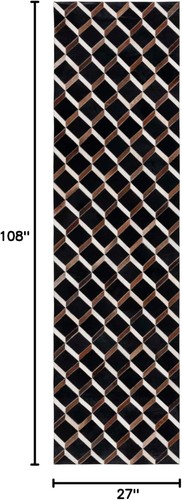 Round Hand Made Cowhide Carpets for Living Room Color White Black Zebra N1008M - Picture 85 of 93