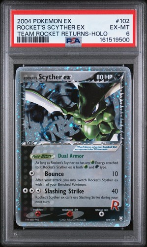 Rocket's Scyther ex graded PSA 6 for sale on eBay