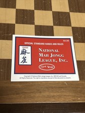 2010 NATIONAL MAH JONGG LEAGUE RULES GAME CARD (4 3/4